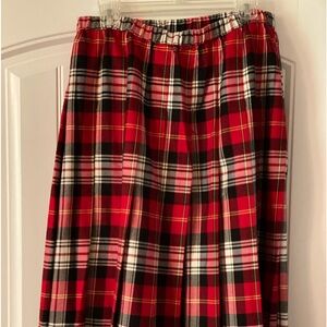 Pleated, plaid skirt
